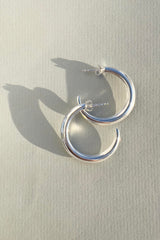 Crescent Hoops Silver Large