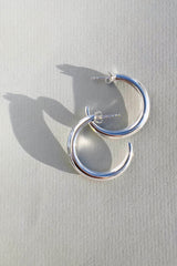 Crescent Hoops Silver Large