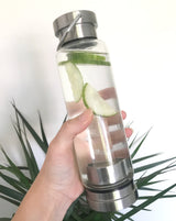 Crystal Infusion Water Bottle - Clear Quartz