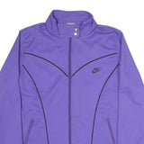 NIKE Womens Purple Jacket UK 10 Polyester Blend Zip Up Athletic Casual