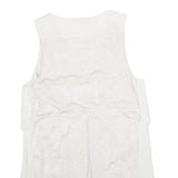 MINT VELVET Womens White Sleeveless Jacket UK 14 Polyester Blend Casual Layer