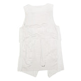 MINT VELVET Womens White Sleeveless Jacket UK 14 Polyester Blend Casual Layer