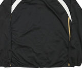 STARTER Mens Black & White Track Jacket L Polyester Blend Zip Athletic