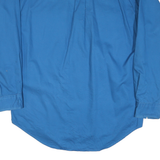 ST JOHNS BAY Mens Blue Cotton Blend Shirt M Button Down Pockets Casual