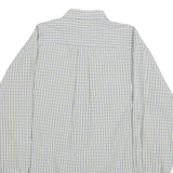 NAUTICA Mens White & Blue Checked Cotton Shirt XL Classic Button-Down Collar