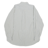 NAUTICA Mens White & Blue Checked Cotton Shirt XL Classic Button-Down Collar