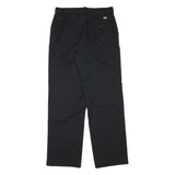 DICKIES Mens Black Cotton Blend Regular Fit Straight Leg Trousers W30 L31