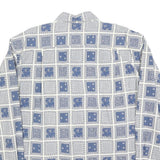 PETER HADLEY Mens Blue & White Patterned Cotton Blend Shirt L Casual Long Sleeve
