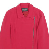 EMPORIO ARMANI Womens Red Jacket XS Zip Pocket Classic Stylish Elegant