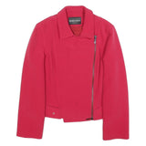 EMPORIO ARMANI Womens Red Jacket XS Zip Pocket Classic Stylish Elegant