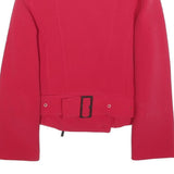 EMPORIO ARMANI Womens Red Jacket XS Zip Pocket Classic Stylish Elegant