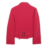 EMPORIO ARMANI Womens Red Jacket XS Zip Pocket Classic Stylish Elegant