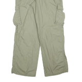 H&M Womens Relaxed Khaki Cargo Trousers W34 L32 Zip Pocket Casual Cotton Blend