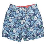 NAUTICA Mens Shorts Blue Floral Pattern M W30 Lightweight Swimwear Beachwear