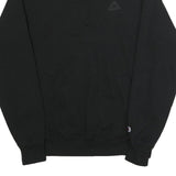 CHAMPION Mens Black Half Zip M Cotton Blend Pullover Sweatshirt Production Print