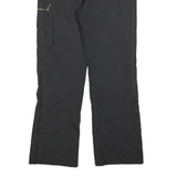 Womens Black Regular Fit Straight Leg Trousers W30 L30 Polyester Blend Zip