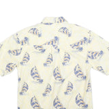 PURITAN Mens Yellow & Blue Patterned Casual Shirt S Cotton Summer Style