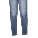 ROCK REVIVAL Womens Slim Fit Blue Denim Jeans W24 L30 Embroidered Pocket