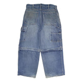 NEVADA Mens Regular Fit Blue Denim Cargo Capris W34 L25 Casual Cotton Zip Jeans