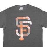 MLB Mens Grey Orange San Francisco Graphic T-Shirt M Short Sleeve Crew Neck