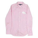 RALPH LAUREN SPORT Mens Pink & White Striped Cotton Shirt M Casual Classic