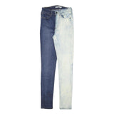 LEVI'S Womens Slim Fit Skinny Denim Jeans Blue & Cream Cotton Blend W22 L29