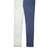 LEVI'S Womens Slim Fit Skinny Denim Jeans Blue & Cream Cotton Blend W22 L29