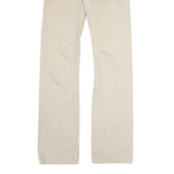 LEVI'S 501 Womens Jeans Cream Slim Straight Denim Raw W22 L30 Classic Fit