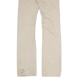 LEVI'S 501 Womens Jeans Cream Slim Straight Denim Raw W22 L30 Classic Fit