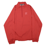 ADIDAS Mens Red XL Polyester Blend Jacket Zip Climacool Casual Lightweight