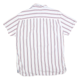 TOMMY HILFIGER Mens White Red & Blue Stripe Shirt XL Casual Cotton Blend