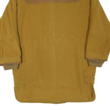 Womens Yellow Wool Blend Button Jacket L Classic Plain Warm Casual Outerwear