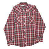 WRANGLER Mens Red & White Check Shirt 2XL Cotton Blend Long Sleeve Casual