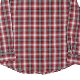 WRANGLER Mens Red & White Check Shirt 2XL Cotton Blend Long Sleeve Casual