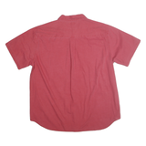 CHEROKEE Mens Red Cotton Shirt 2XL Button Down Casual Short Sleeve