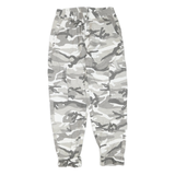 Grey White Mens Cotton Blend Regular Cargo Trousers W30 L28 Zip Casual Workwear