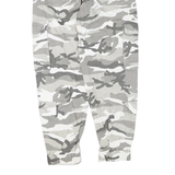 Grey White Mens Cotton Blend Regular Cargo Trousers W30 L28 Zip Casual Workwear