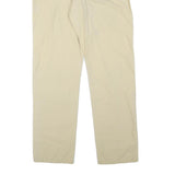 HIS Mens Cotton Blend Beige Regular Straight Trousers W33 L31 Casual Comfortable