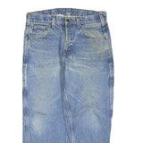 CARHARTT Mens Regular Fit Blue Denim Straight Jeans W34 L25 Workwear Zip