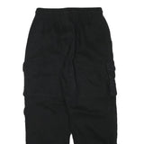 FB SISTER Womens Black Relaxed Cargo Jogger Trousers W26 L26 Cotton Blend