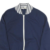 KORET OF CALIFORNIA Mens Navy Blue Jacket S Polyester Blend Classic Zip Casual