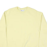 CHAMPION Mens Yellow Crew Neck L Cotton Blend Casual Sweatshirt