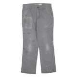 CARHARTT Womens Cotton Blend Grey Regular Straight Trousers W32 L30 Workwear