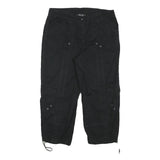 STYLE AND CO Womens Black Casual Cargo Shorts M W30 Drawstring