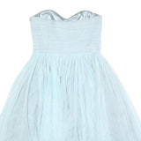 JENNY PACKHAM Womens Blue Dress Strapless Fit & Flare Polyester Blend UK 8