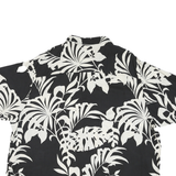 PURATIN Mens Black & White Floral Print Shirt 2XL Viscose Summer Casual