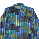 YVES ST CLAIR Womens Blue Green & Gold Printed Shirt Long Sleeve Collar UK 10