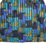YVES ST CLAIR Womens Blue Green & Gold Printed Shirt Long Sleeve Collar UK 10