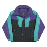 GUIDE SERIES Mens Purple & Teal Black Jacket M Polyester Blend Colourblock Zip