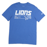 NIKE Mens Blue Lions Graphic T-Shirt S Short Sleeve Crew Neck Sportswear